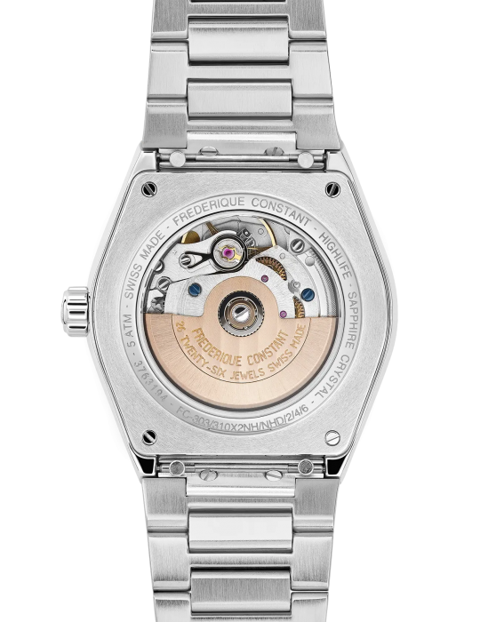 Frederique Constant Watch - Highlife Lady Heart Beat Automatic 34mm Silver with Diamonds - 0