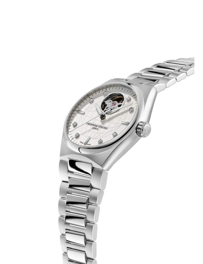Frederique Constant Watch - Highlife Lady Heart Beat Automatic 34mm Silver with Diamonds - 0