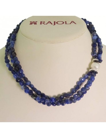 Collana Rajola da Donna - Flambè - Girocollo - Sodalite - Perle-547095
