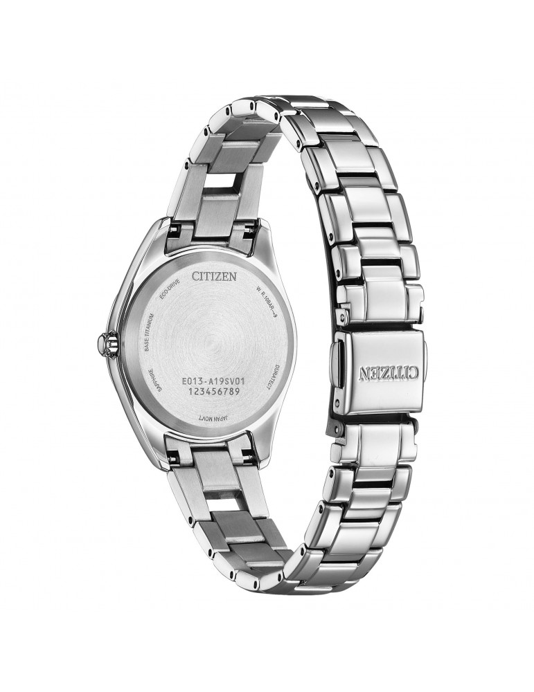 Citizen Women's Watch - Super Titanium Lady Eco-Drive 29mm Pink with Diamonds - 0