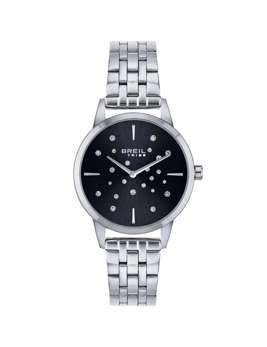 Orologio Breil Tribe - Twinkle Sky - Silver-33mm-Nero-Cristalli-EW0648