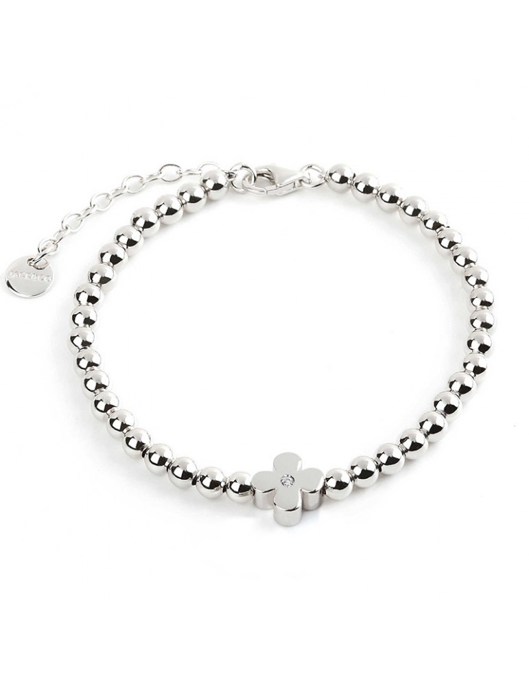 BRACCIALE DONNA IN ARGENTO BOULE E QUADRIFOGLIO JACK&CO - 0
