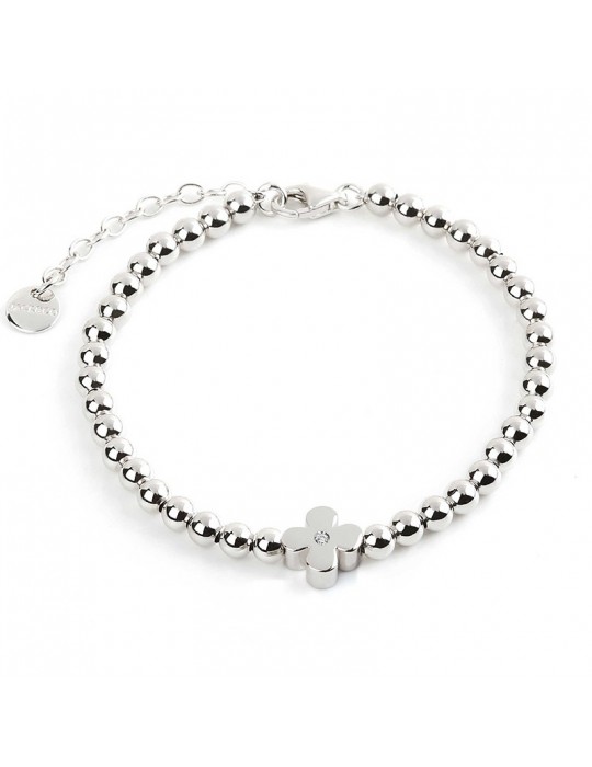 JACK&CO WOMEN'S SILVER BRACELET WITH FOUR-LEAF CLOVER - 0