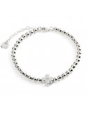 JACK&CO WOMEN'S SILVER BRACELET WITH FOUR-LEAF CLOVER - 0