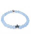 JACK&CO WOMEN'S SILVER BRACELET WITH BLUE JADE AND STAR - 0