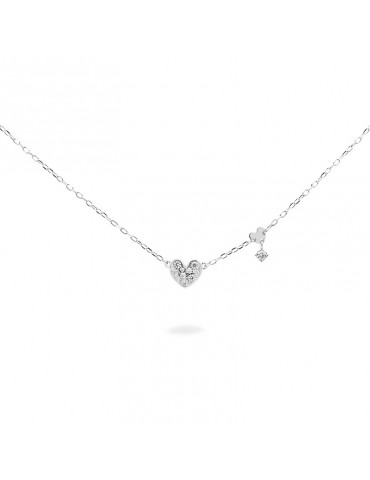 Rue Des Mille Necklace - Stardust Ten - Heart - Zircons - GRZ018M1CUORH