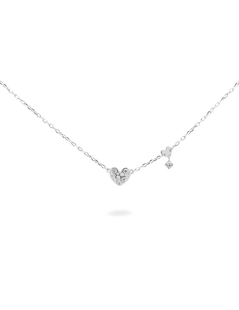Rue Des Mille Necklace - Stardust Ten - Heart - Zircons - GRZ018M1CUORH