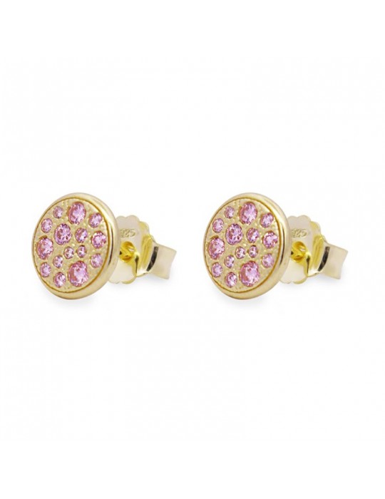 Orecchini Rue Des Mille-Stardust Ten-Cerchio-Zirconi Rosa-ORZ018M1CERCAU