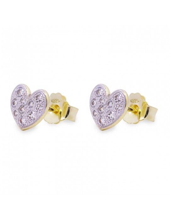 Orecchini Rue Des Mille -a Lobo - Cuore -Zirconi Bianchi-ORZ018M1CUOAU