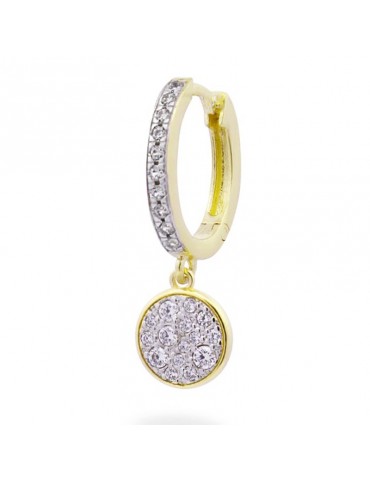 Mono Earring Rue Des Mille-Stardust Ten-Circle Pendant-ORZ018M3CERAU