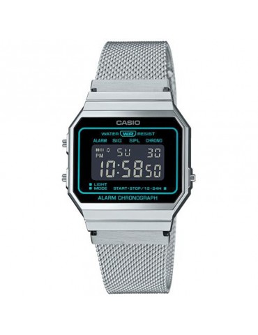 Casio Watch - Vintage - Digital - Silver-35.5 mm-Black-A700WEMS1BEF