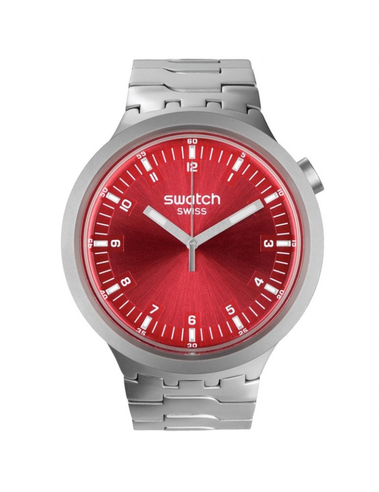 Swatch Watch - Big Bold-Scarlet Shimmer-Silver-47mm-Red-SB07S104G
