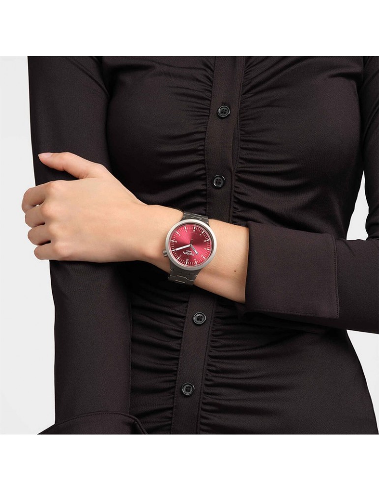 Swatch Watch - Big Bold-Scarlet Shimmer-Silver-47mm-Red-SB07S104G