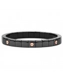 Roberto Demeglio Bracelet - Scacco in Glossy Black Ceramic with 7 Screws in 18K Rose Gold - 0
