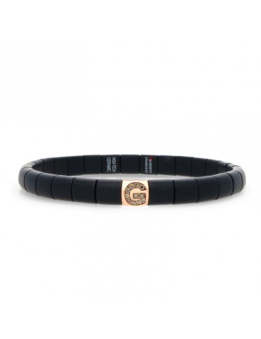 Bracciale Roberto Demeglio - Pura - Lettera G - Diamanti Brown 0,07 ct - PU4NGDBWORS
