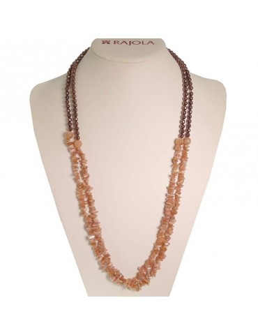 Collana Rajola - Lunga - Ematite Marrone - Pietra di Sole - B5688628