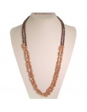 Rajola Necklace - Long - Brown Hematite - Sunstone - B5688628