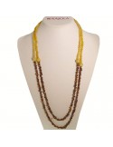 Rajola Necklace - Primula - Long-Yellow Jade-Tiger's Eye-B5688657