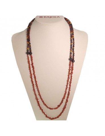 Collana Rajola - Primula . Lunga - Onice - Goldstone - B5688659