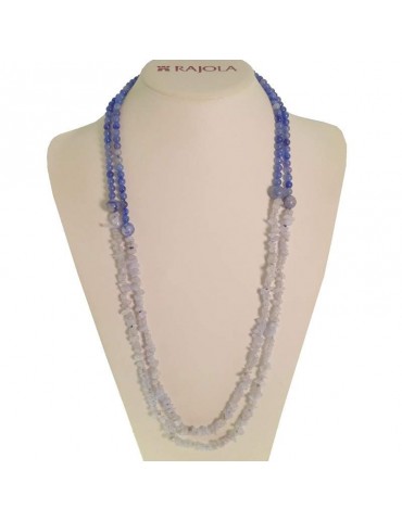 Collana Rajola - Primula - Lunga - Quarzo Blu - Calcedonio - B5688664