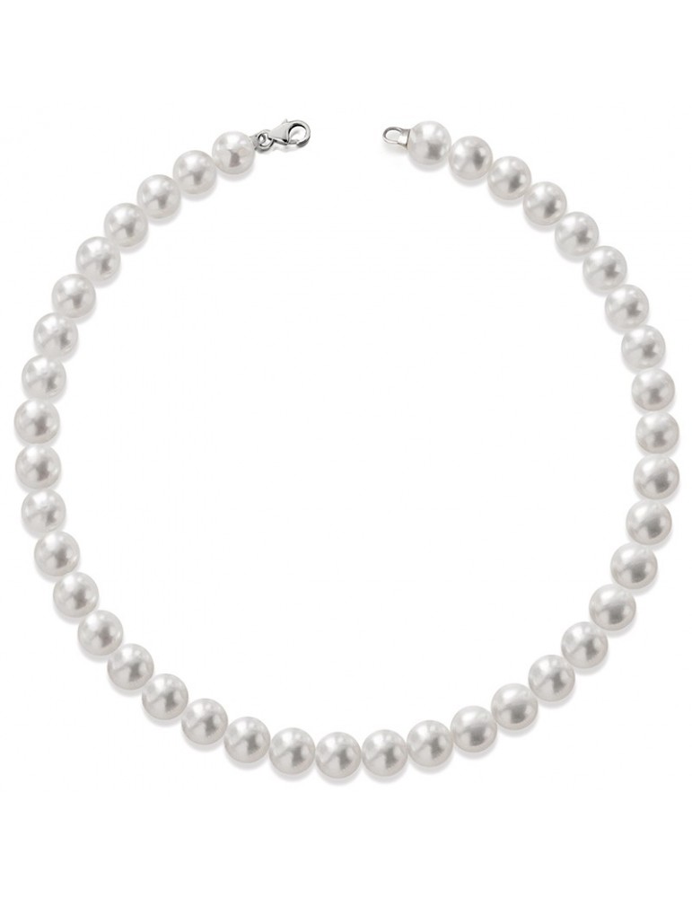 Collana Lelune - Classic -Perle Freshwater-Oro Bianco 18 kt-LLNK1002CH