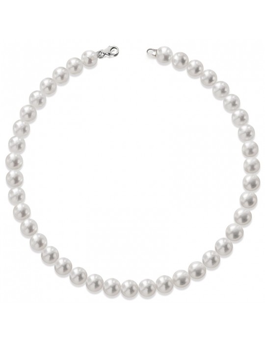 Collana Lelune - Classic -Perle Freshwater-Oro Bianco 18 kt-LLNK1002CH