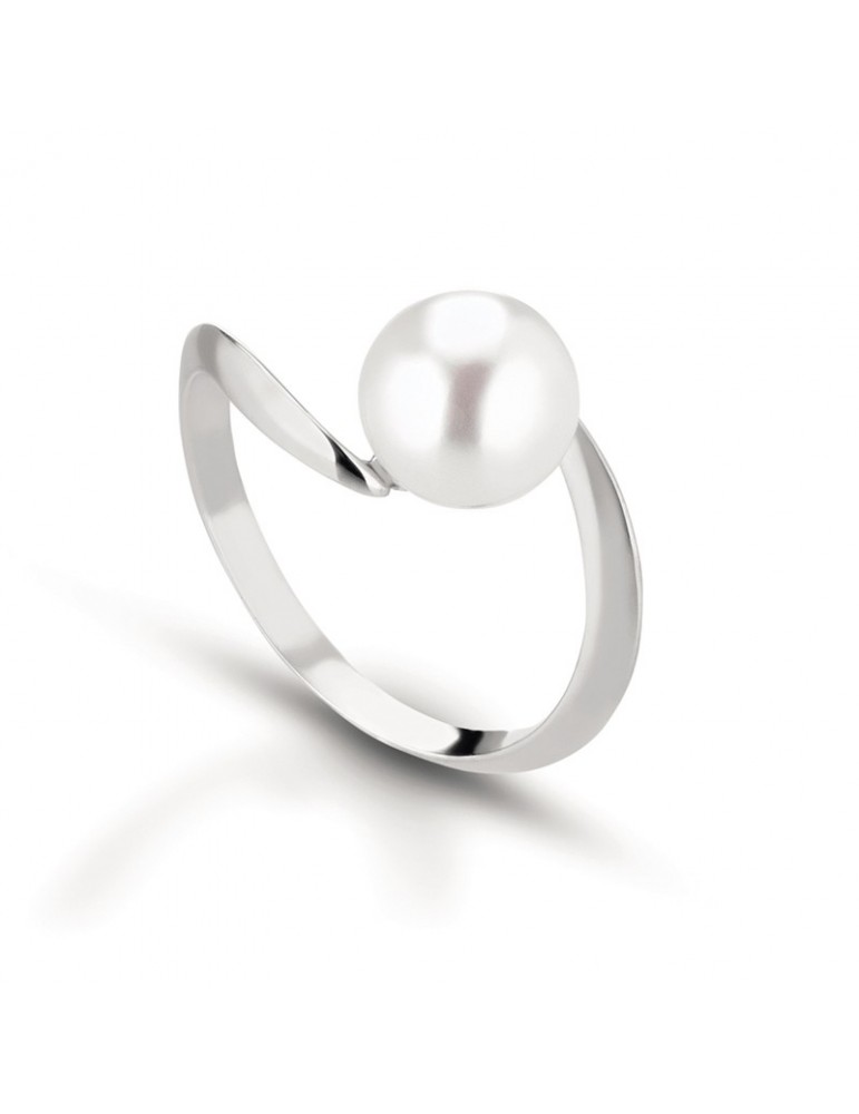 Lelune Ring - Classic - White Gold - Pearl - Size 14 - LLRN20