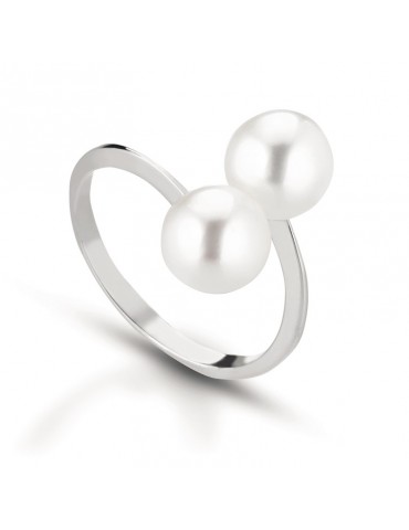 Lelune Ring - Classic - 18 kt White Gold - Pearls - LLRN22