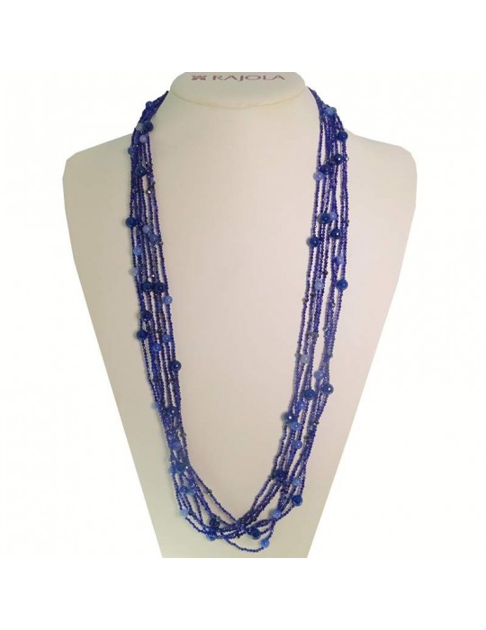 Collana Rajola - Bollicine - Multifilo Agata Blu - Spinelli - 5432062L