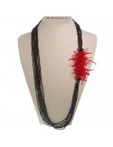Rajola Necklace - Ocean - Long - Blue Spinels - Red Coral-5469512