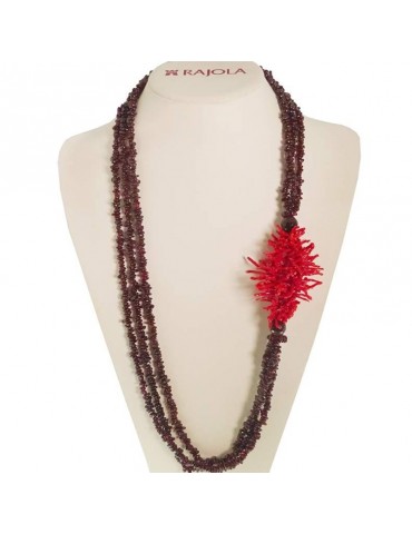 Collana Rajola - Oceano - Lunga - Granato - Corallo Rosso - 5469523