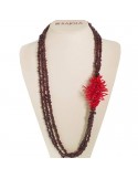 Rajola Necklace - Ocean - Long - Garnet - Red Coral - 5469523