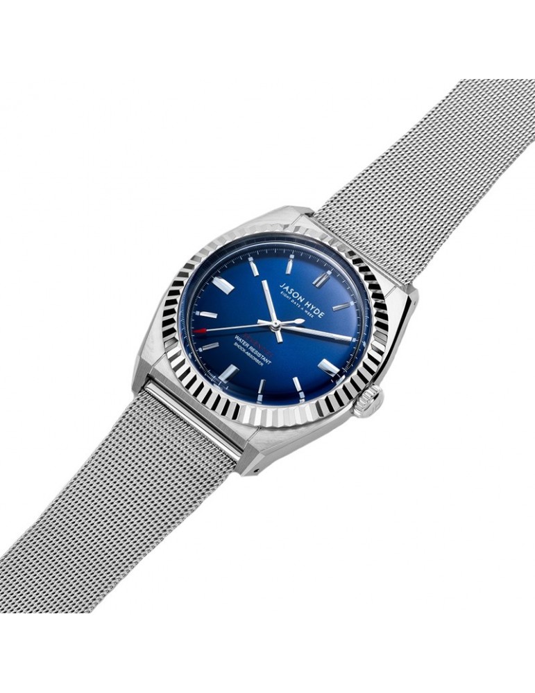 Orologio Jason Hyde - Uno - Solo Tempo - Silver - 40mm Blu - JH10005