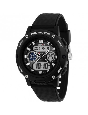 Sector Watch - Ex-44 - Chronograph - Digital -47mm-Black-R3251292001
