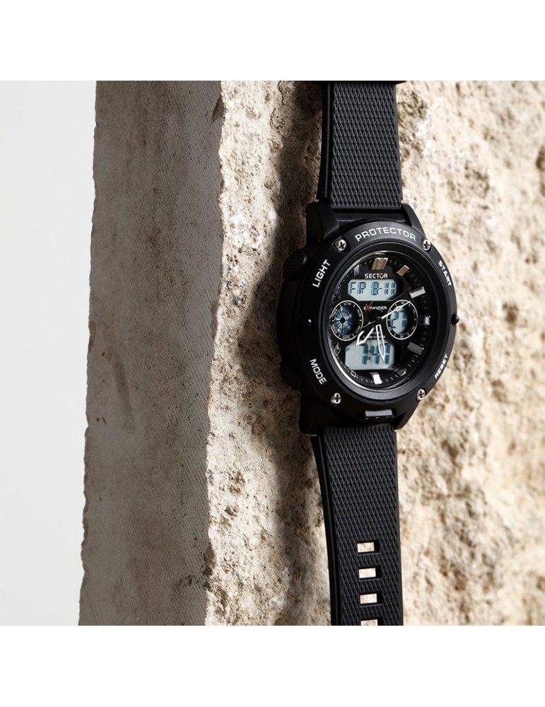 Orologio Sector - Ex-44 - Cronografo - Digitale -47mm-Nero-R3251292001