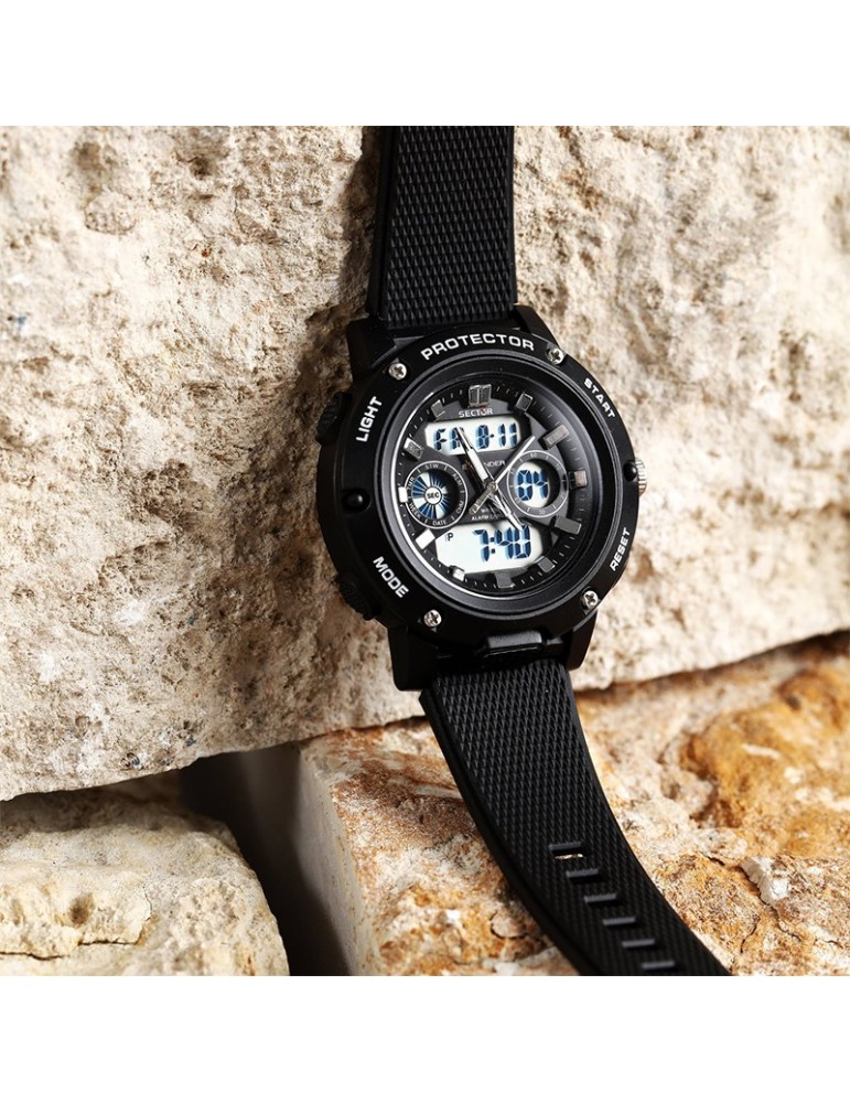 Sector Watch - Ex-45 - Chronograph - Digital -43mm-Black-R3251293001
