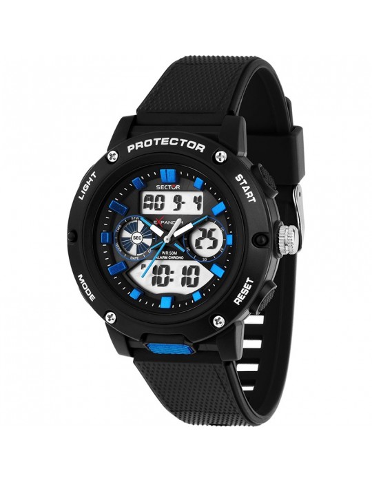 Sector Watch - Ex-45 - Digital -43mm - Black - Blue - R3251293001
