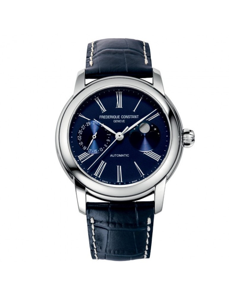 Frederique Constant Classics Automatic 42mm Blue Moonphase Watch