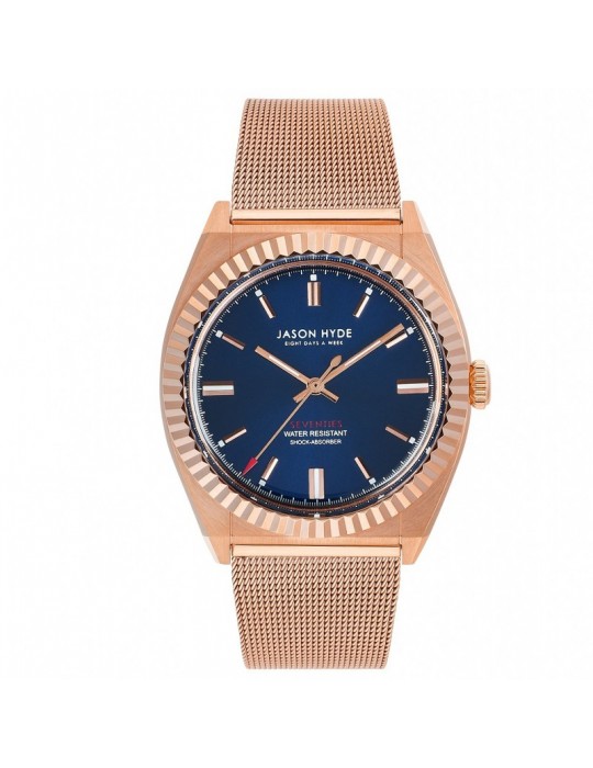 Orologio Jason Hyde - Uno - Solo Tempo - Rose Gold - 40mm -Blu-JH10013