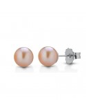 Lelune Earrings - Classic - Lobe - Pearls 7-7.5 mm - Pink - LLEA00.75P