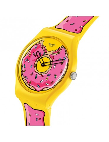 Orologio Swatch - The Simpsons - Giallo - 42mm-Ciambella Rosa-SO29Z134 2