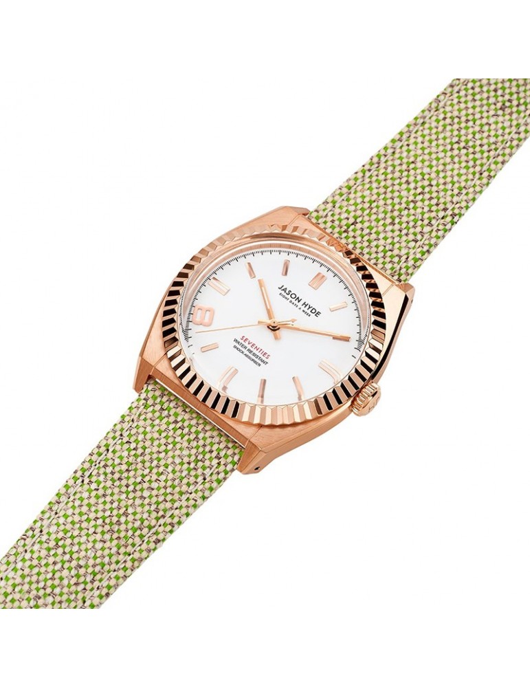 Orologio Jason Hyde - Eight - Solo Tempo - Verde - 36mm-Bianco-JH20011