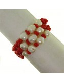 Bracciale Rajola - Millegocce - Corallo Rosso-Perle Barocche-54823018J