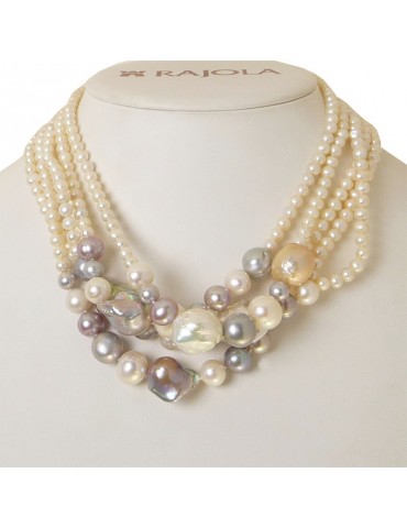 Collana Rajola - Bloom - Girocollo - Multifilo - Perle Fiume -5430230X
