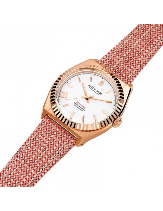 Orologio Jason Hyde - Eight - Solo Tempo - Rosso - 36mm-Bianco-JH20012