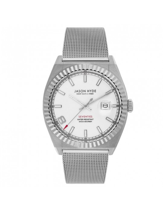 Orologio Jason Hyde - I Have a Date - Argento - 40mm - Bianco -JH30003