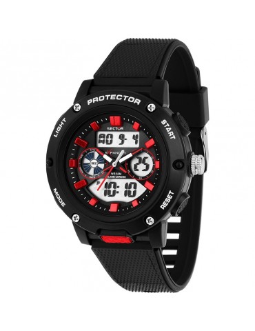 Sector Watch -Ex-44-Chronograph-Black-43mm-Red Details-R3251293002
