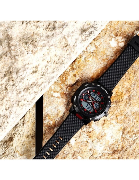 Orologio Sector -Ex-44-Cronografo-Nero-43mm-Dettagli Rossi-R3251293002