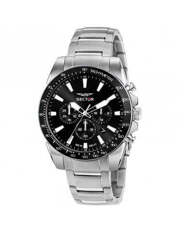 Sector Men's Watch - 450 - Chronograph-Silver-43mm-Black-R3273776008