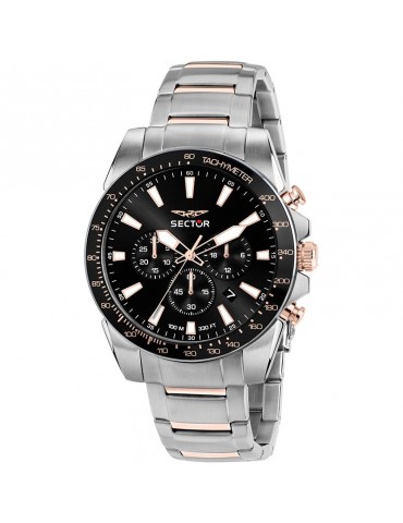 Sector Watch - 450 - Silver - 43mm - Black - Rose Gold - R3273776007